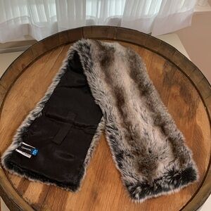 Neckworks | Brown Soft Faux Fur Neck Wrap Scarf 34”